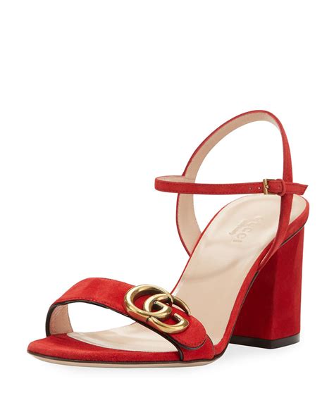 gucci marmont sandal red|Gucci Marmont sandals review.